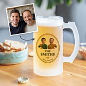 Personalised Beer Mug with Logo and Two Faces