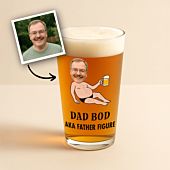 Personalised Pint Glass – Dad Bod Edition