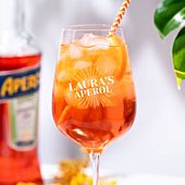 Personalised Aperol Spritz Logo Glass