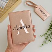 Personalised Passport Cover & Luggage Tag Set – Monogram Edition