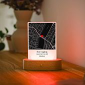 Personalised 'Where It All Began' Map LED Lamp