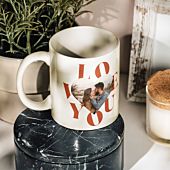 Personalised Heart Photo Mug