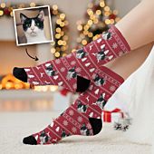 Personalised Festive Face Socks
