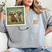 Personalised Sweatshirt with Small Pet Illustration
