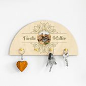Personalised Mandala Key Hanger With Photo