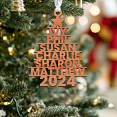 Personalised Christmas Tree Decoration with Names