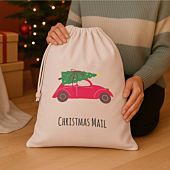 Personalised Christmas Sack with Illustration and Text