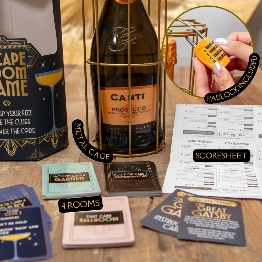 The Great Gatsby Wine Escape Room Game