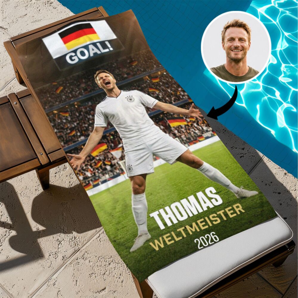 Personalised AI-Generated Goal Towel