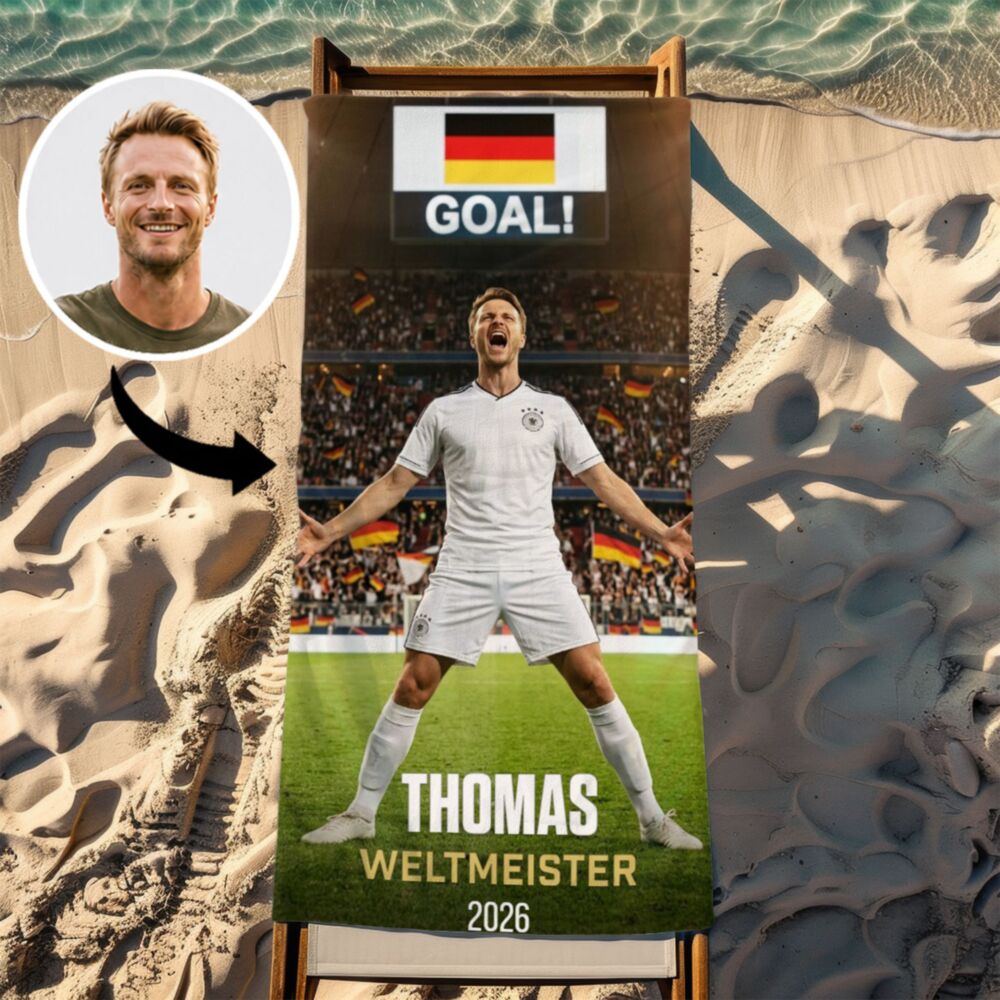 Personalised AI-Generated Goal Towel