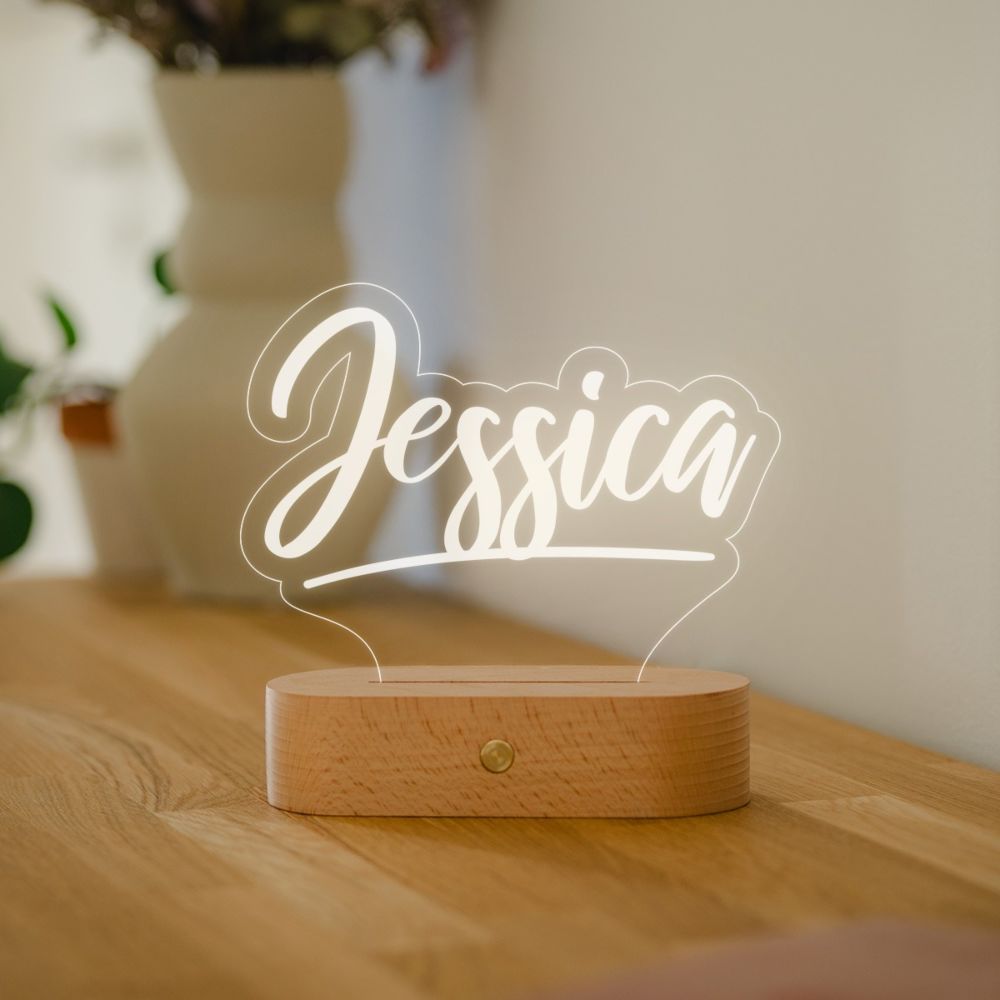 Personalised LED lamp with name