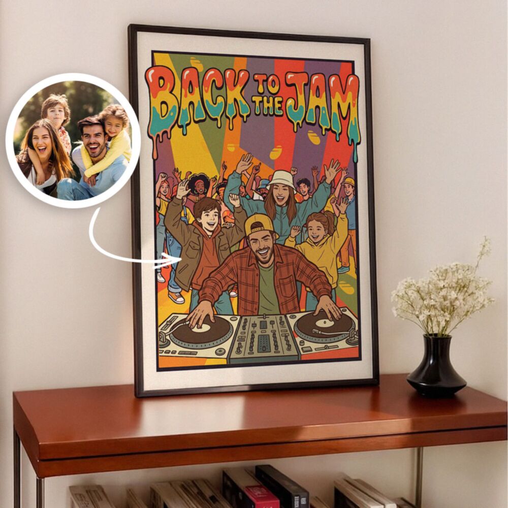 Personalised 90s DJ Party Poster