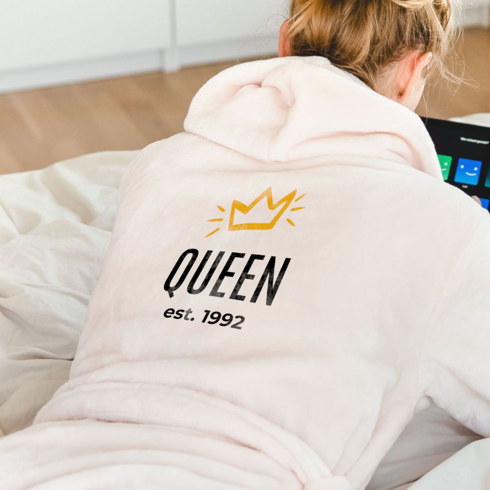 Personalised Bathrobe With Name And Icon