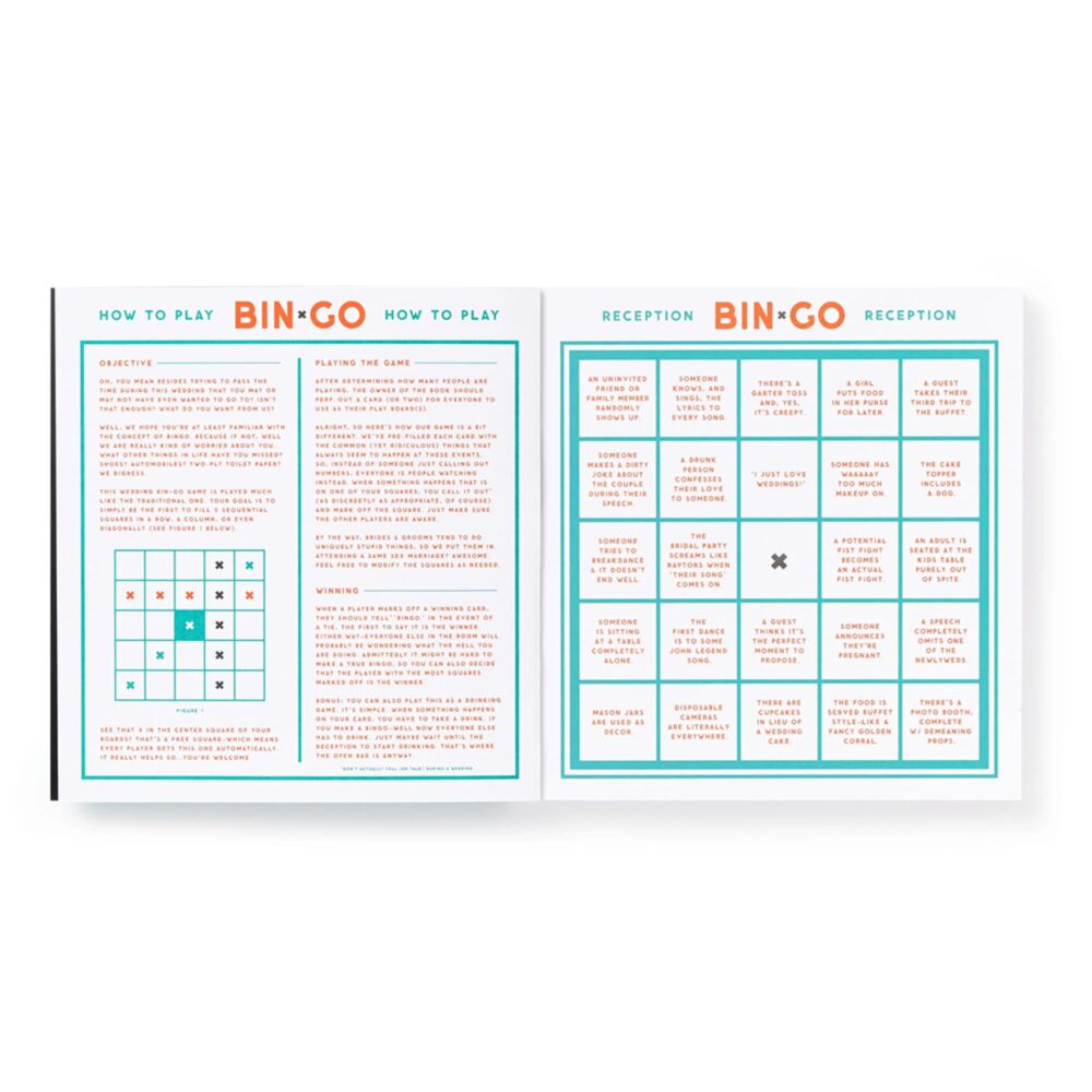 Bin-go Endure A Wedding Bingo Book