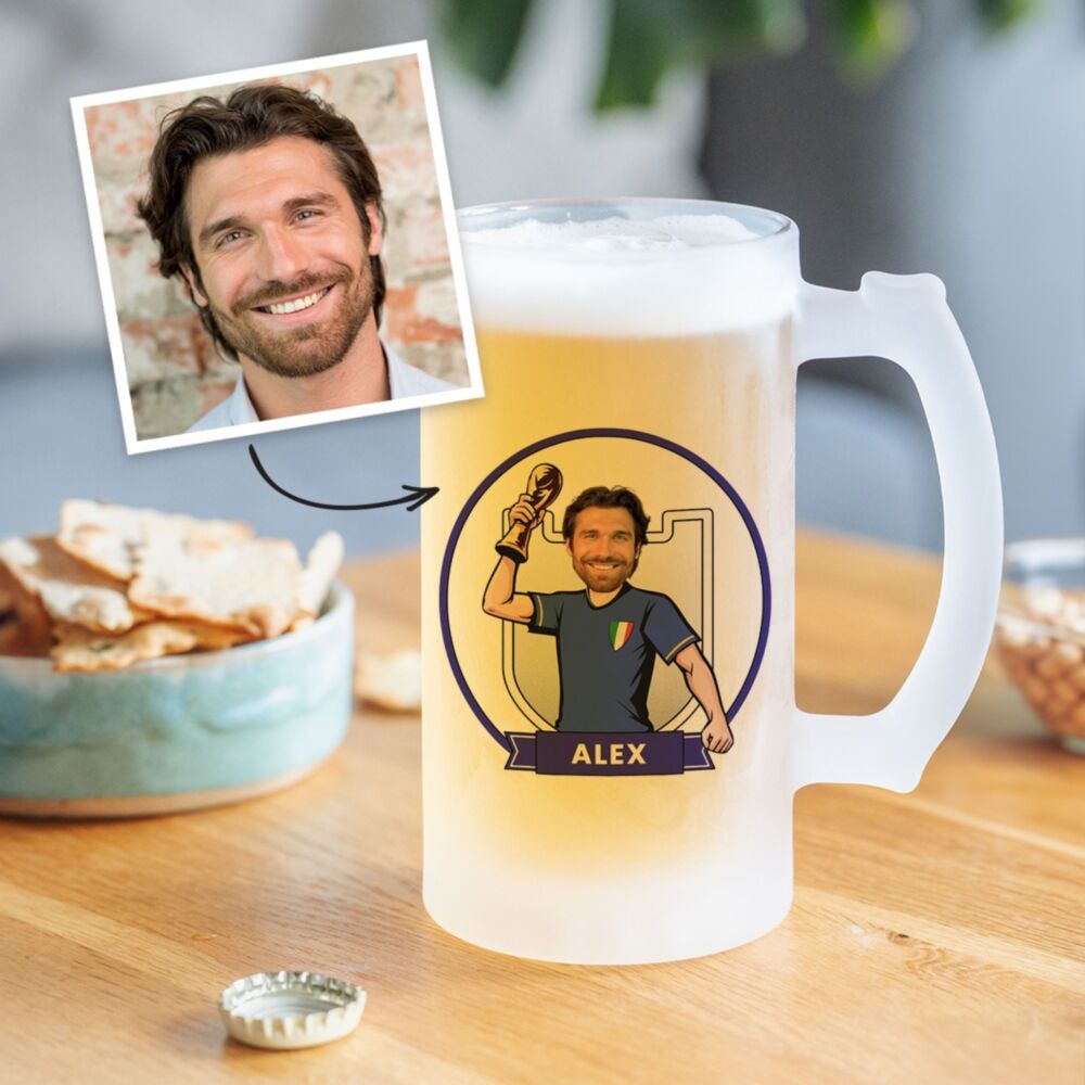 Personalised World Cup Beer Mug with Photo