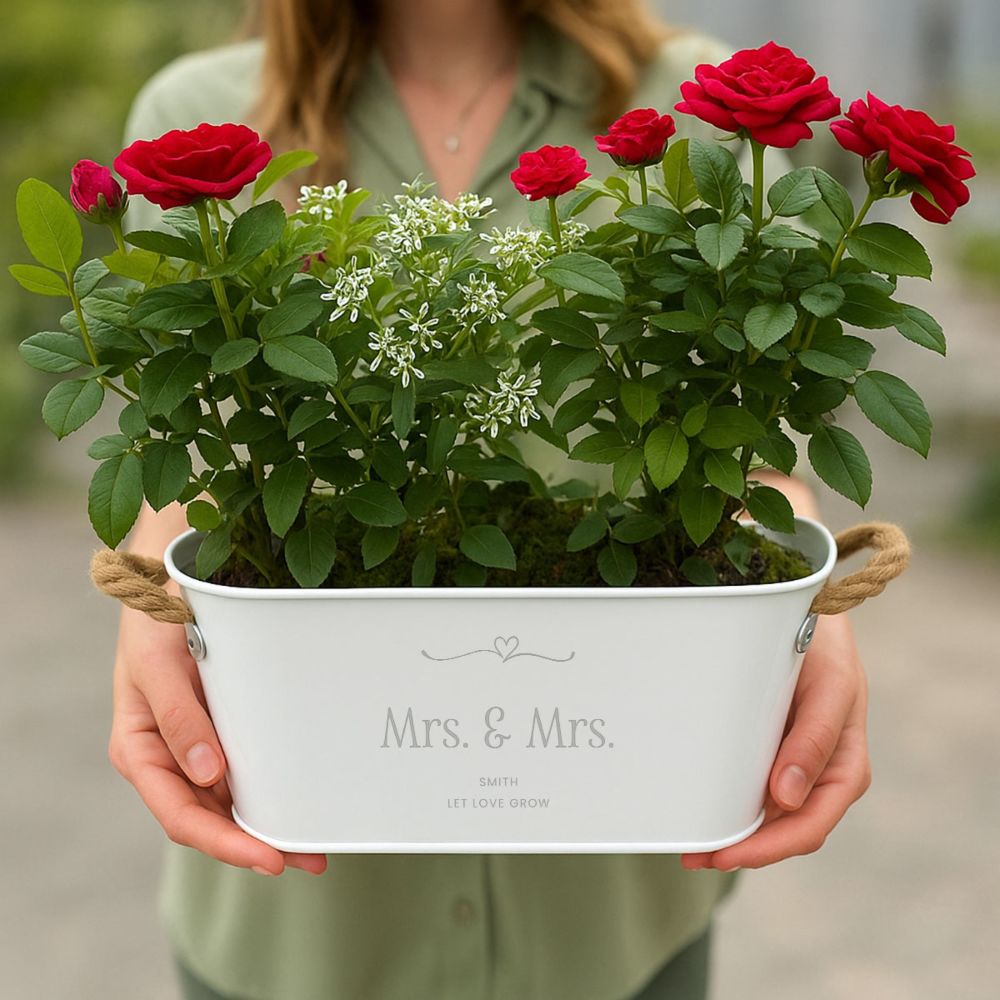 Personalised Plant Pot with Symbol and Text