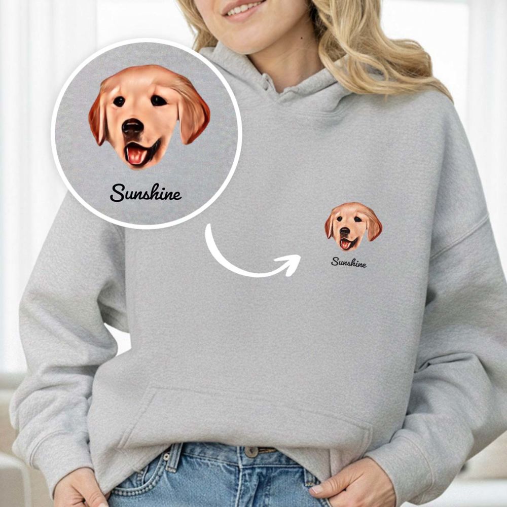 Personalised Hoodie with Comic Pet