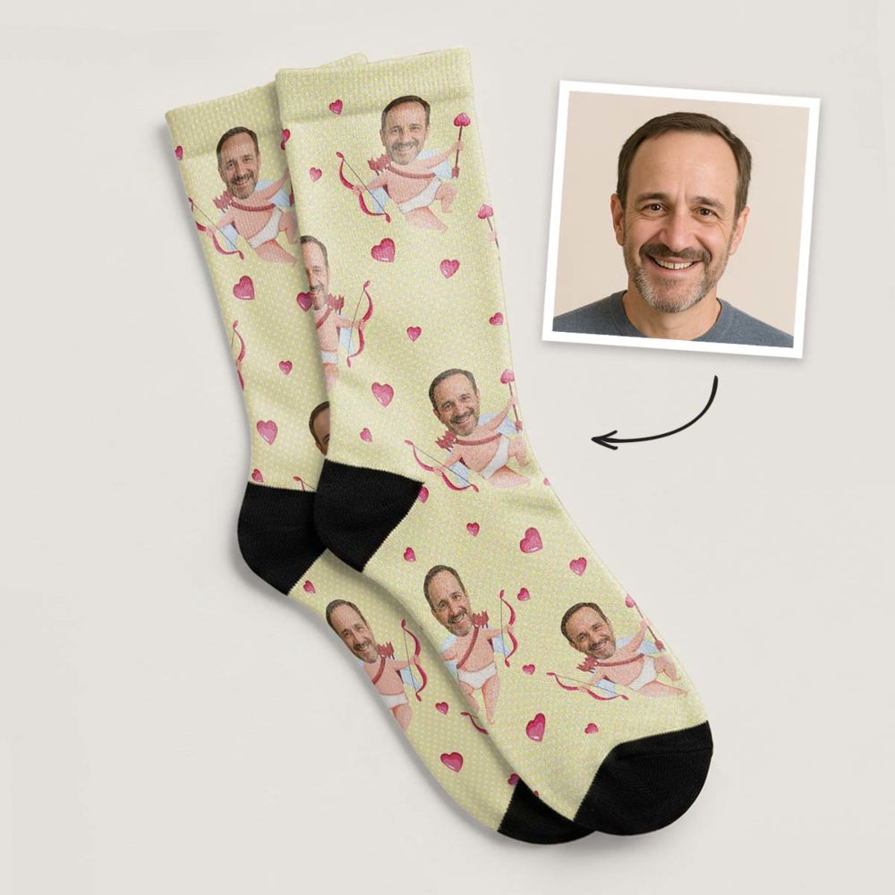 Personalised Cupid Socks with Face
