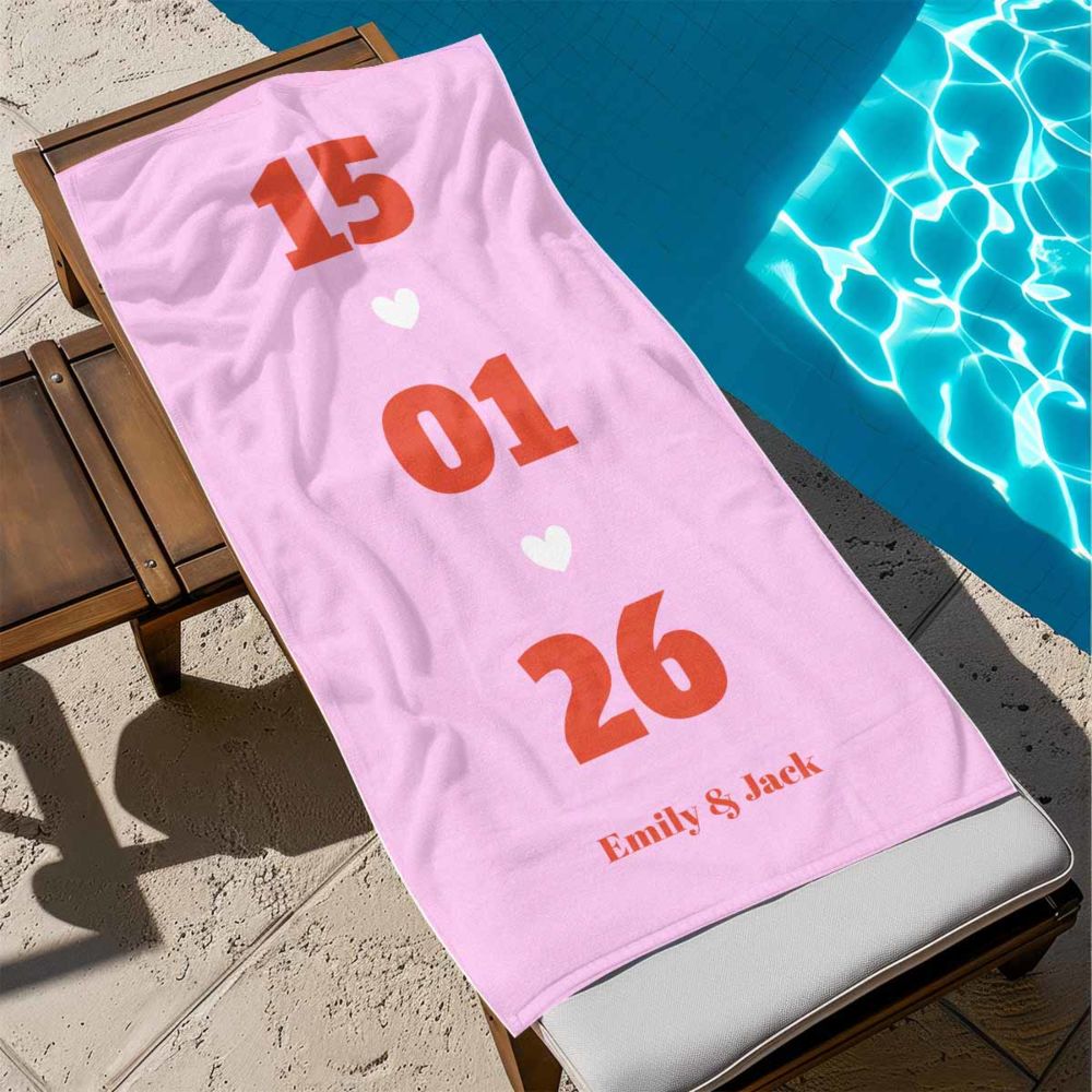 Personalised Date Towel