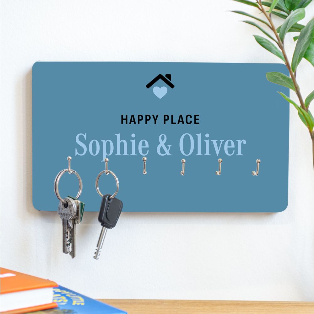 Personalised Key Hanger with Text and Symbol
