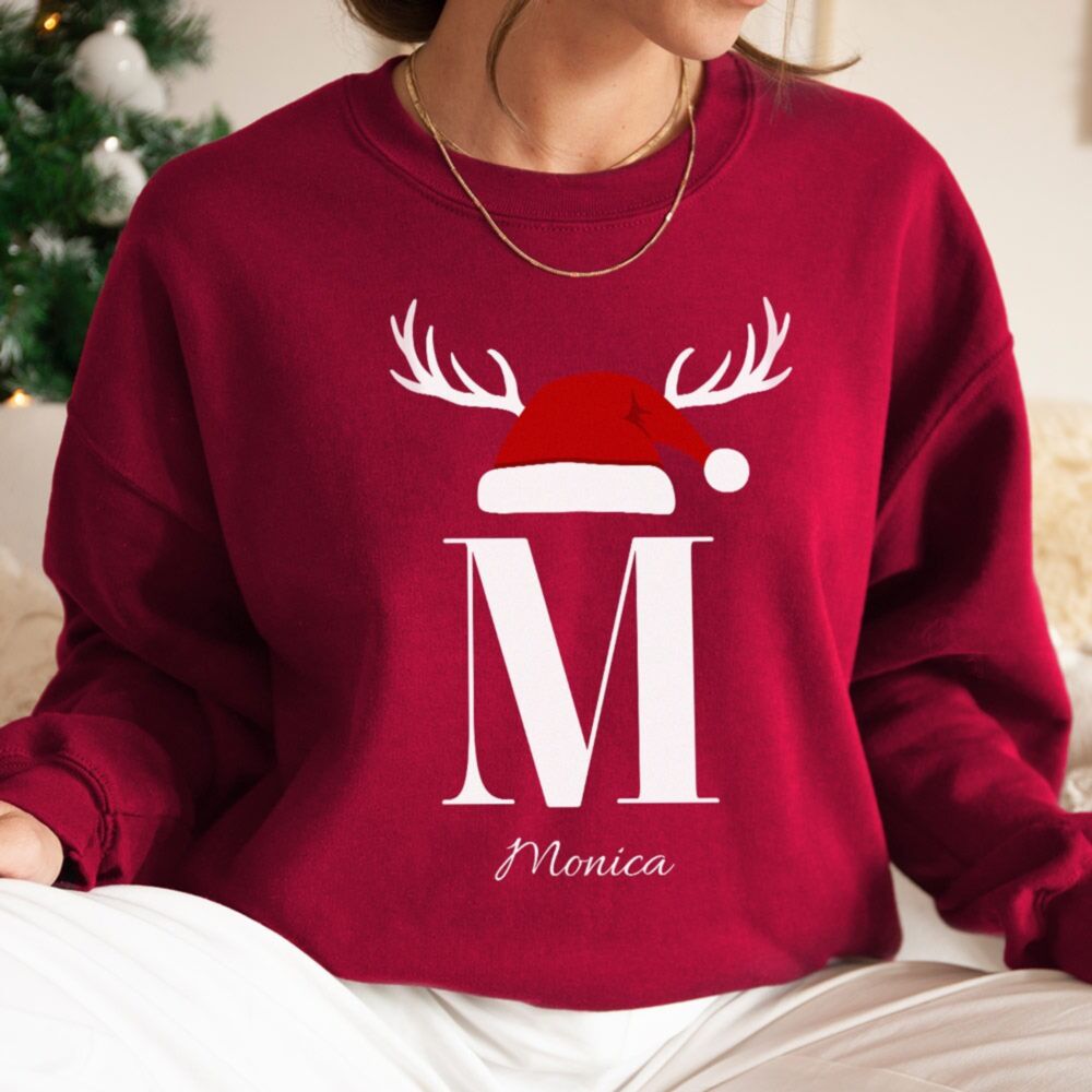 Personalised Christmas Sweatshirt with Monogram