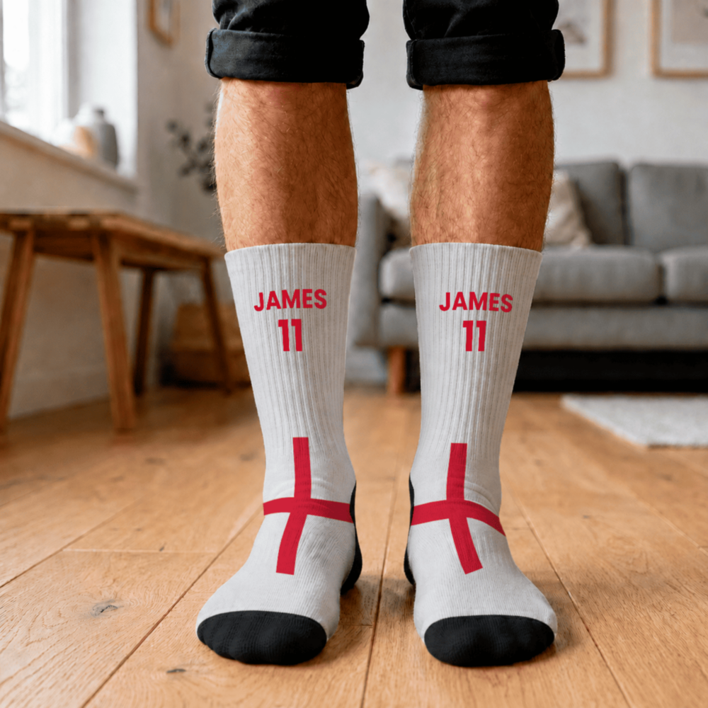 Personalisierbare WM Socken mit Text