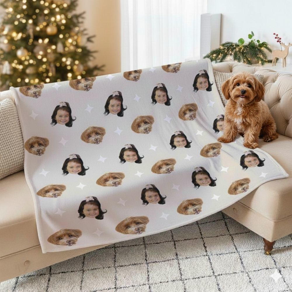 Personalised Blanket with Pet and Face