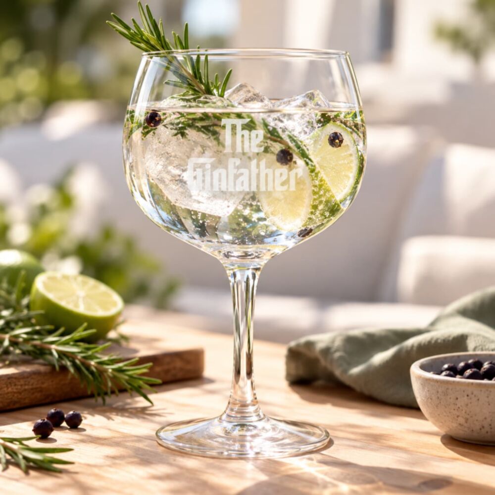 Personalised Ginfather Gin Glass