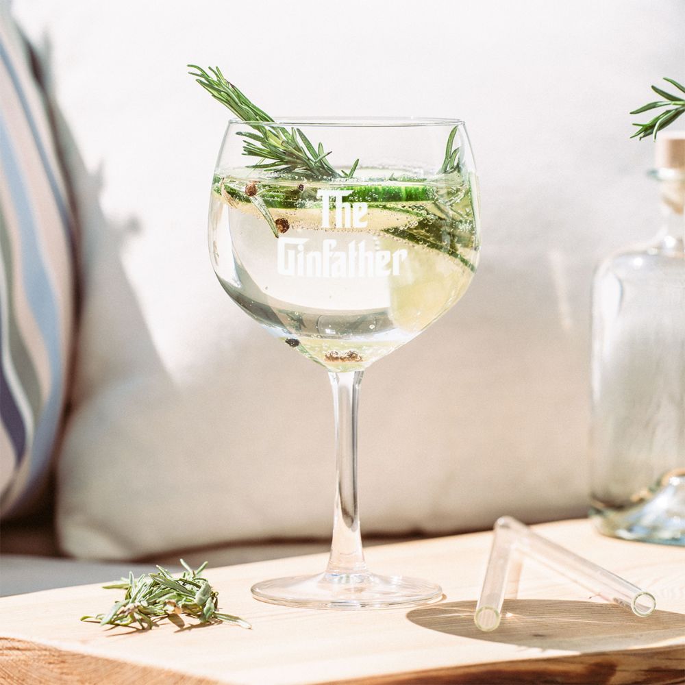 Personalised Ginfather Gin Glass