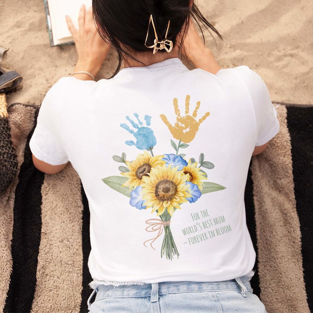 Personalised Handprint Bouquet T-Shirt
