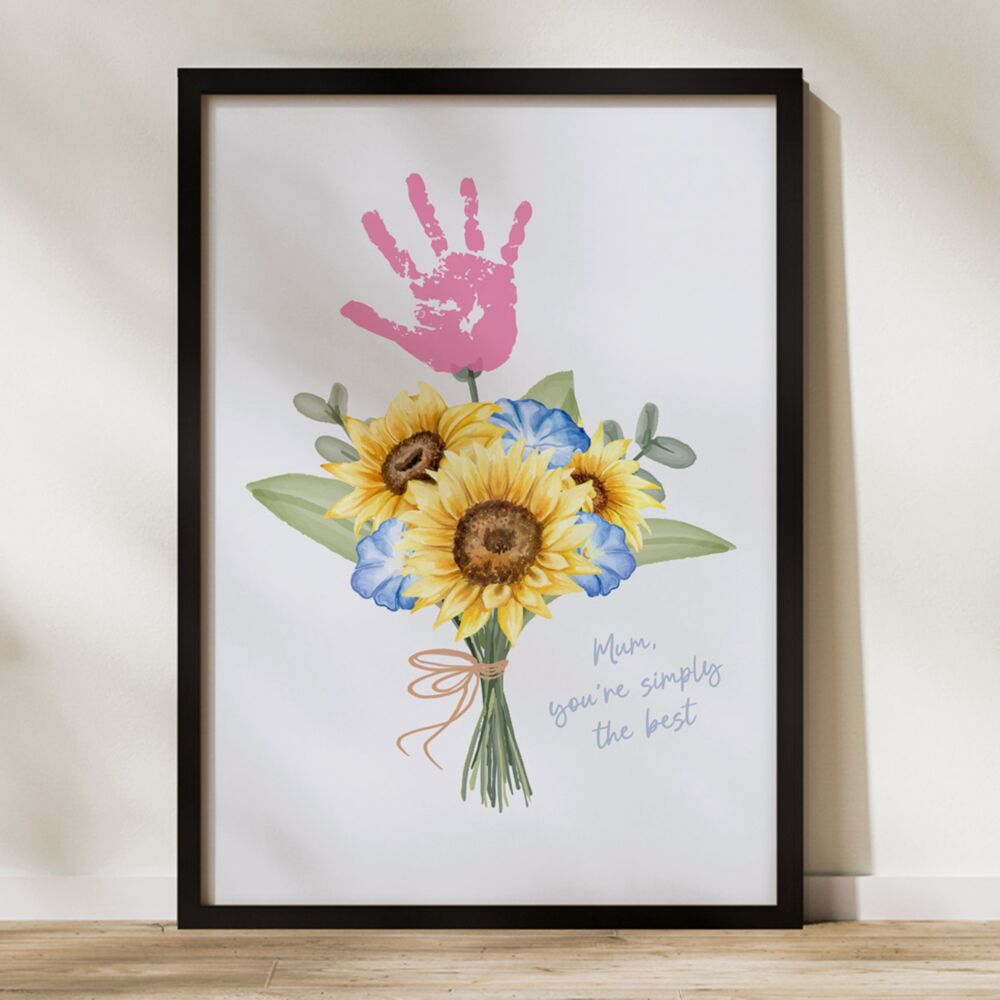 Personalised Bouquet Poster with Handprints