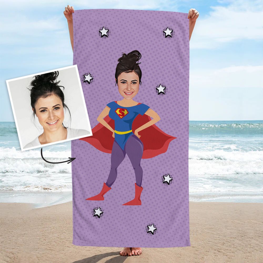 Personalised Superhero Towel
