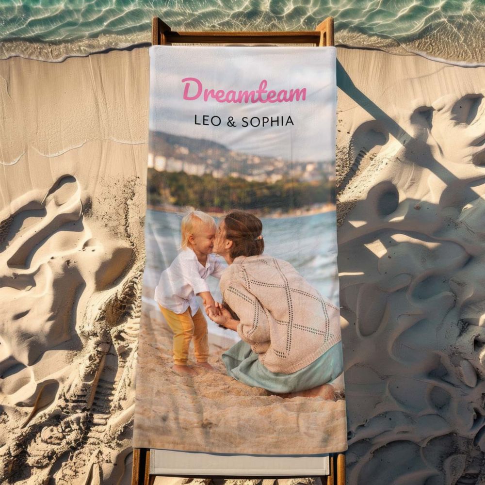 Personalised Towel with Photo and Text