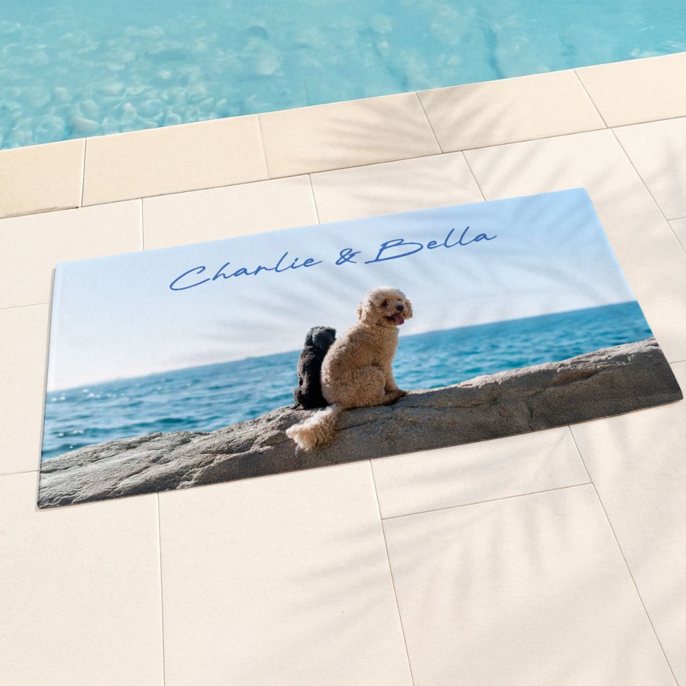 Personalised Towel with Photo and Text