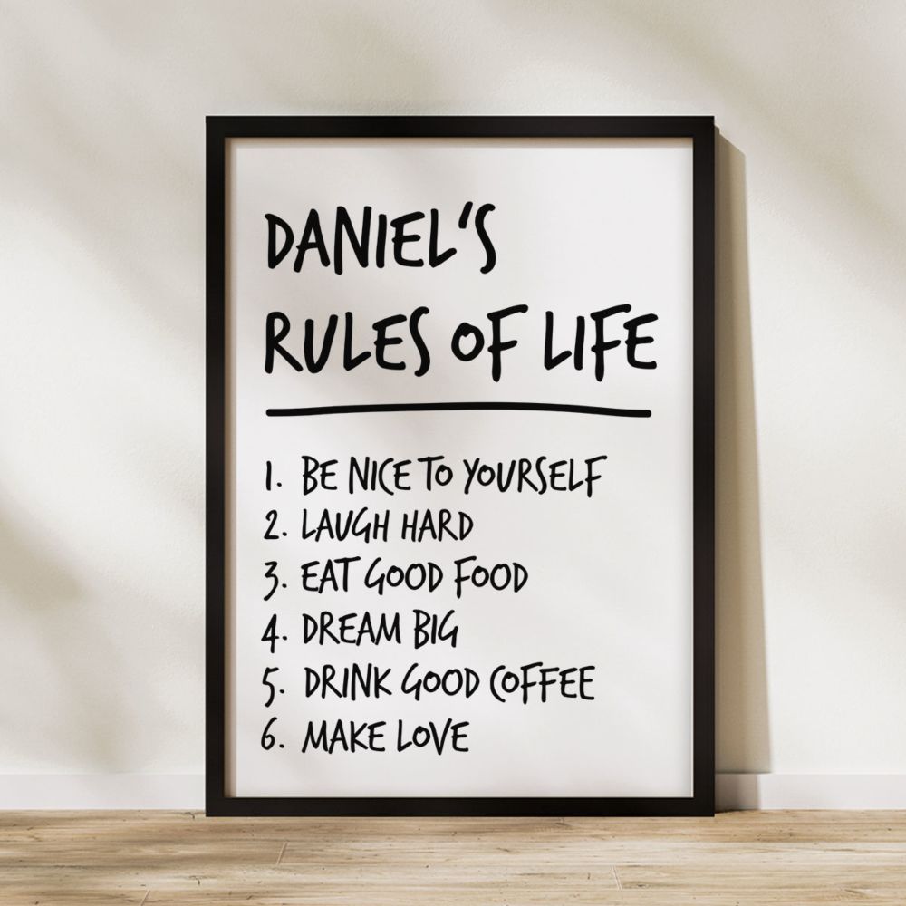 Personalised Rules Poster