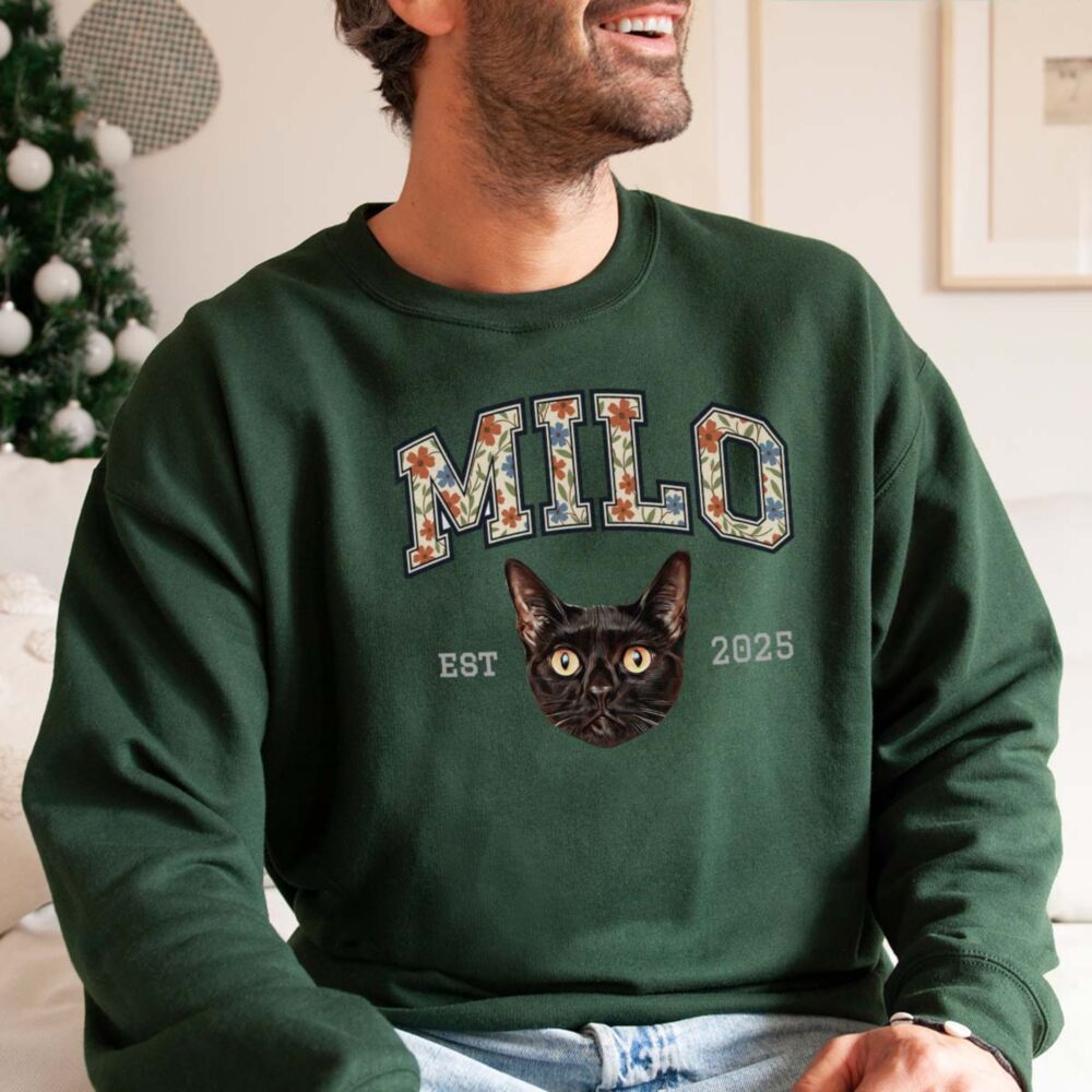 Personalised Pet Sweatshirt with Photo, Name and Year