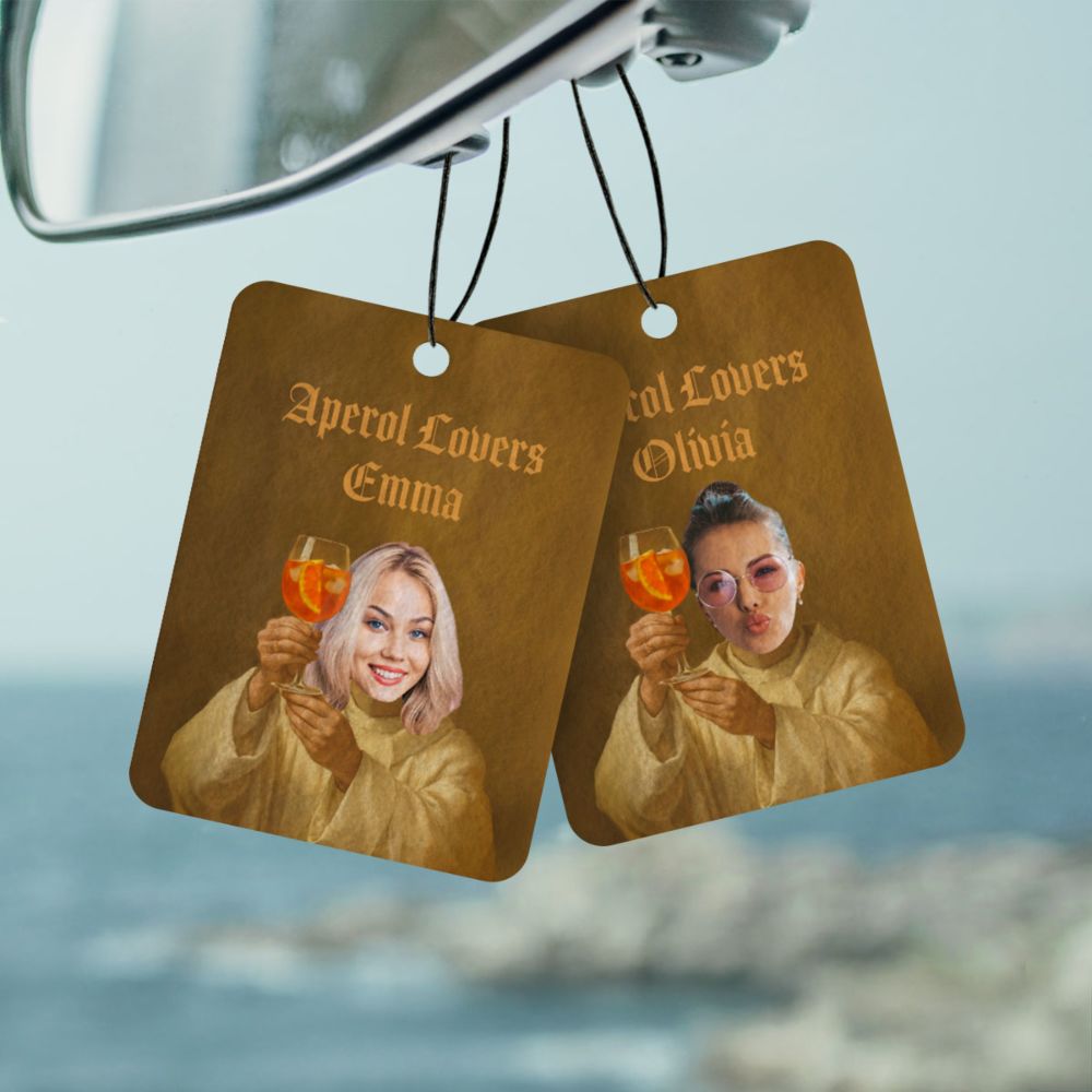 Personalised Aperol Car Freshener - Set of 2