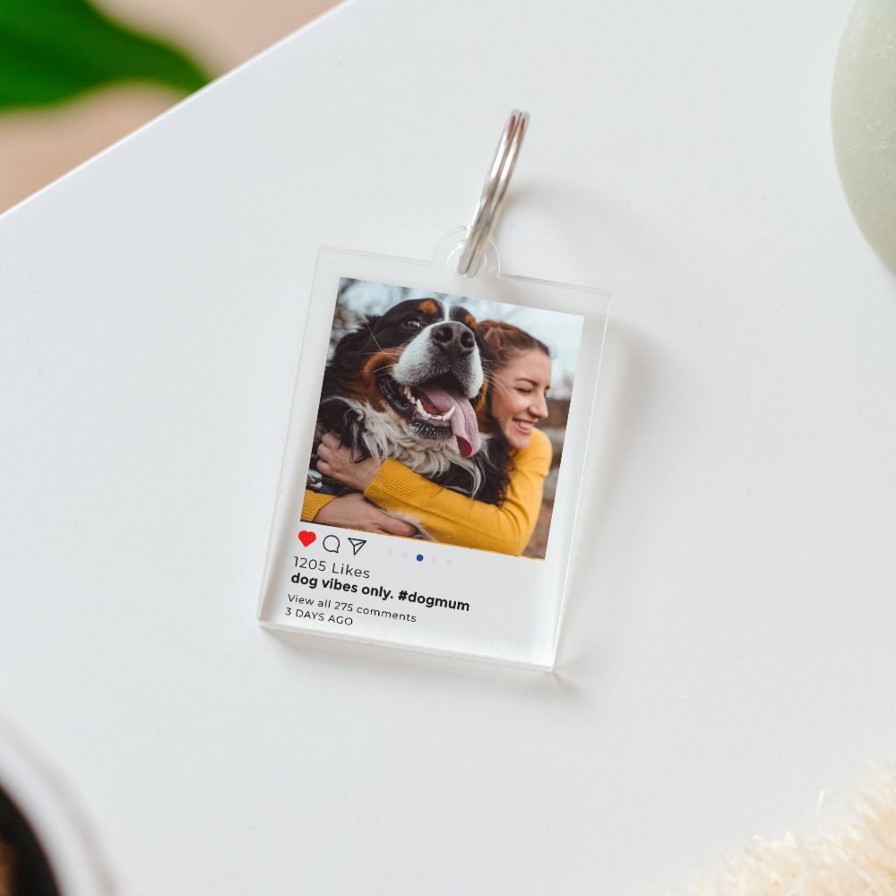 Personalised Instagram Style Keychain