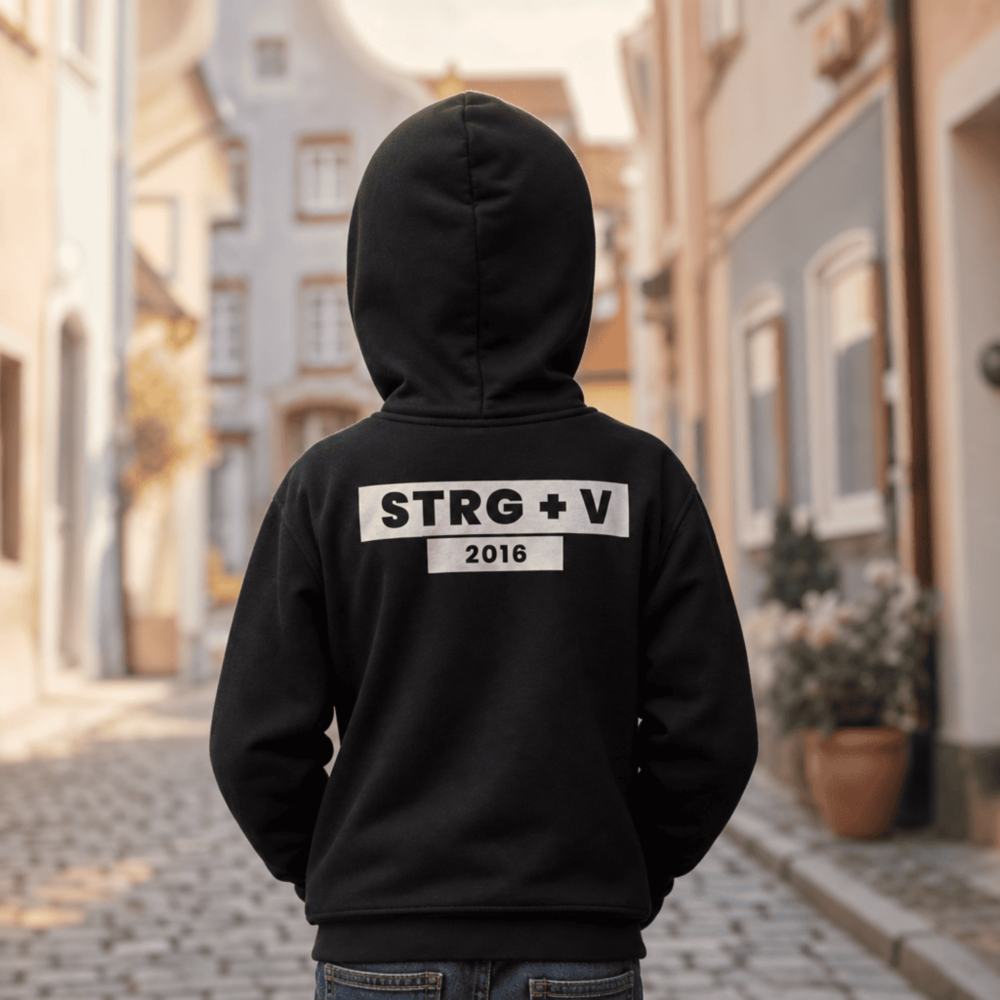 Custom Kids Hoodie Personalised with Year – Block Design