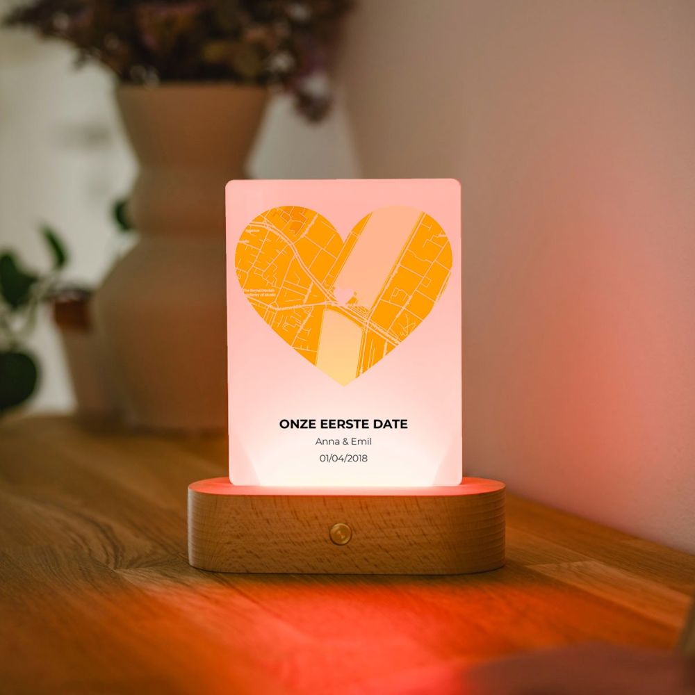 Personalised 'Where It All Began' Map LED Lamp