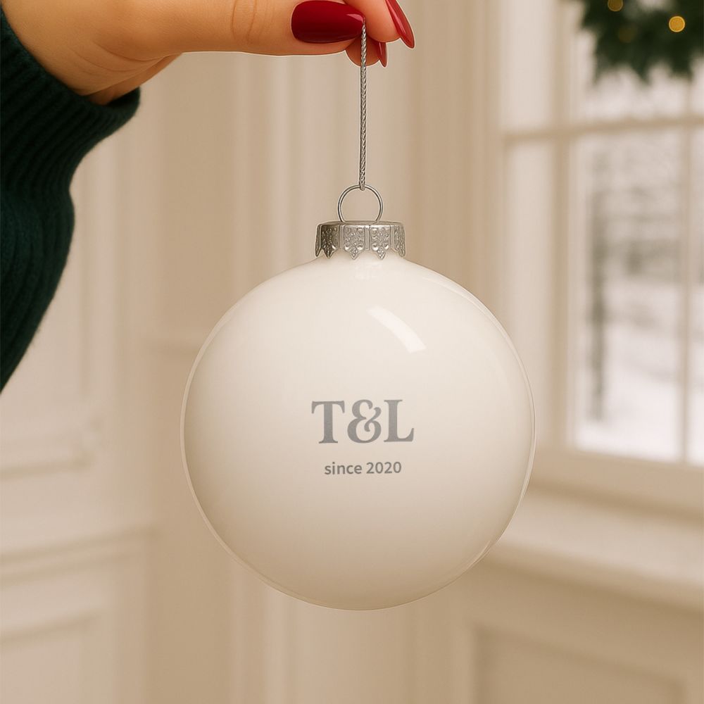 Personalised Christmas Bauble with Monogram
