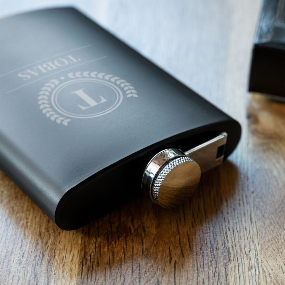 Personalised Hip Flask with Monogram