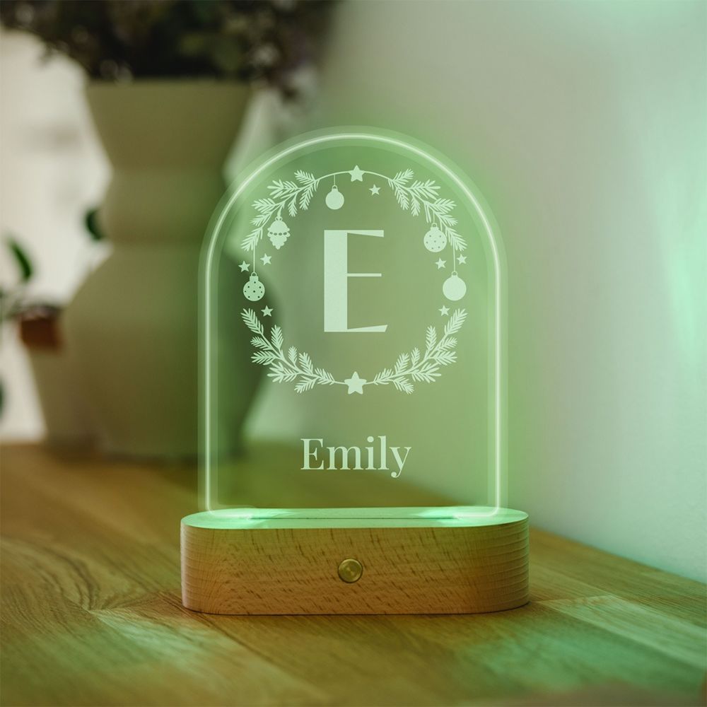 Personalised LED Lamp with Monogram