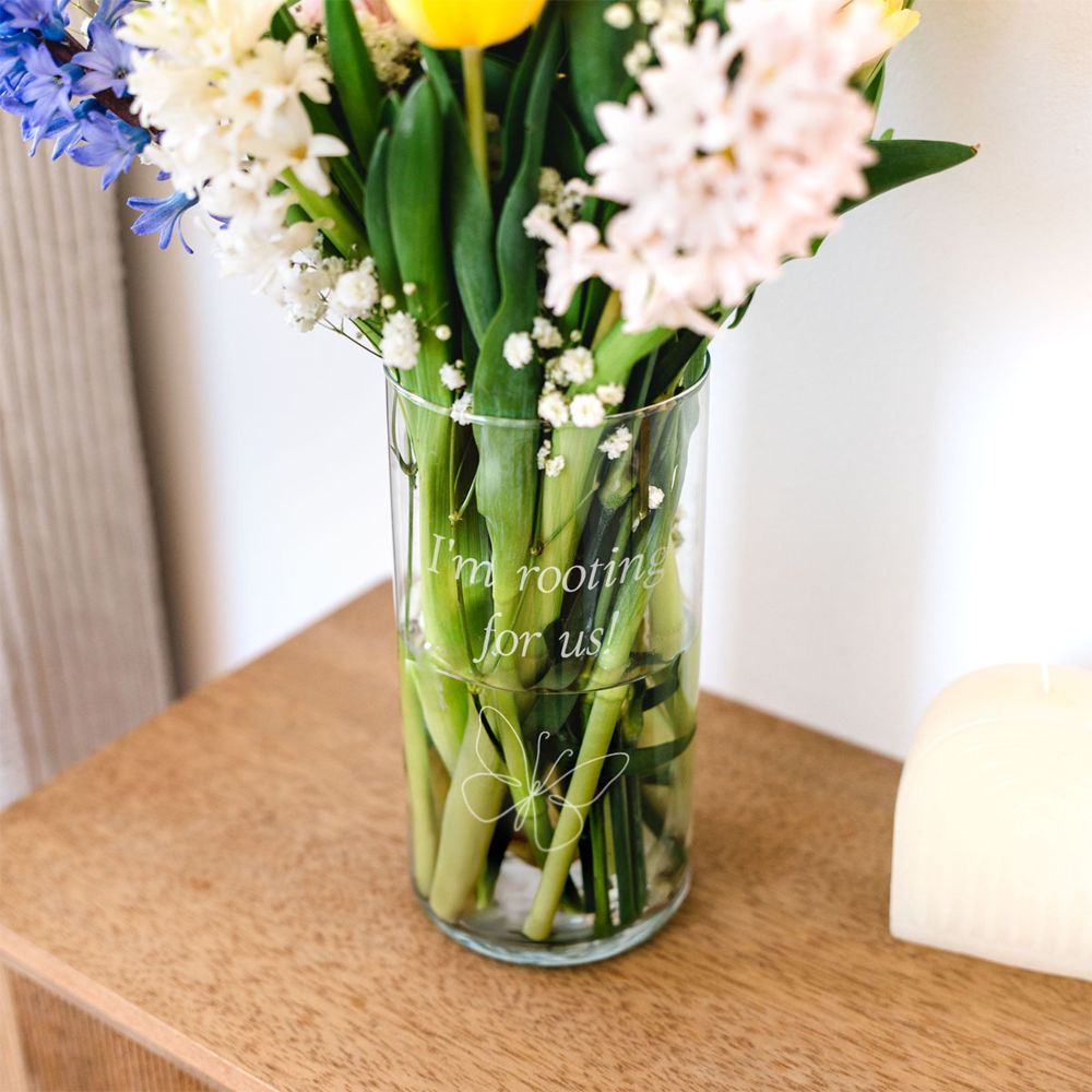 Personalised Vase with Text and Symbol