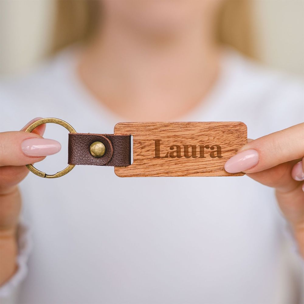 Personalised Wooden Keychain