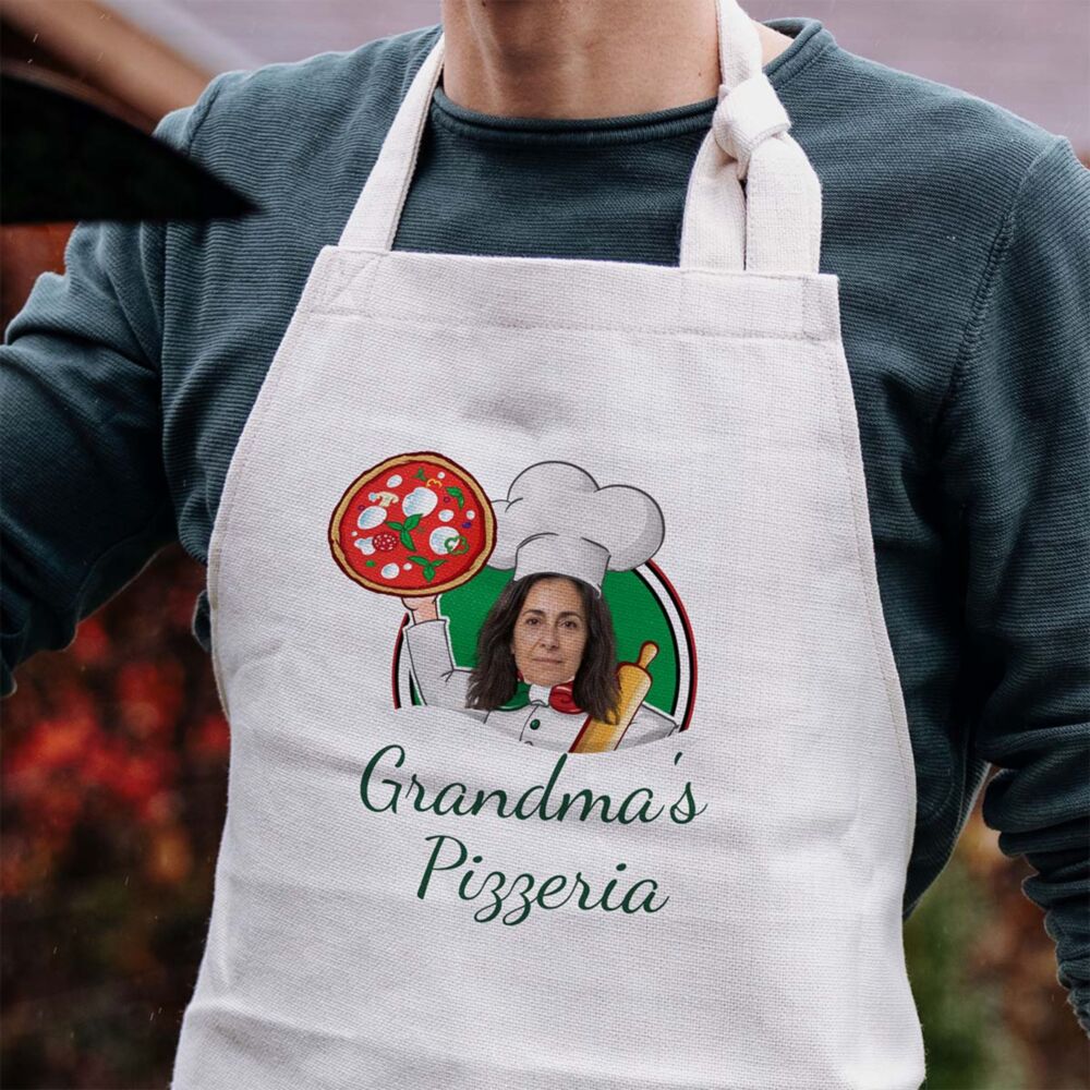 Personalised Kitchen Apron with Photo and Name