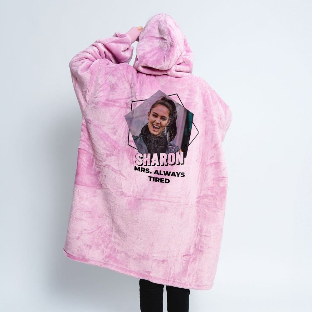 Personalised Photo Upload Hoodie Blanket