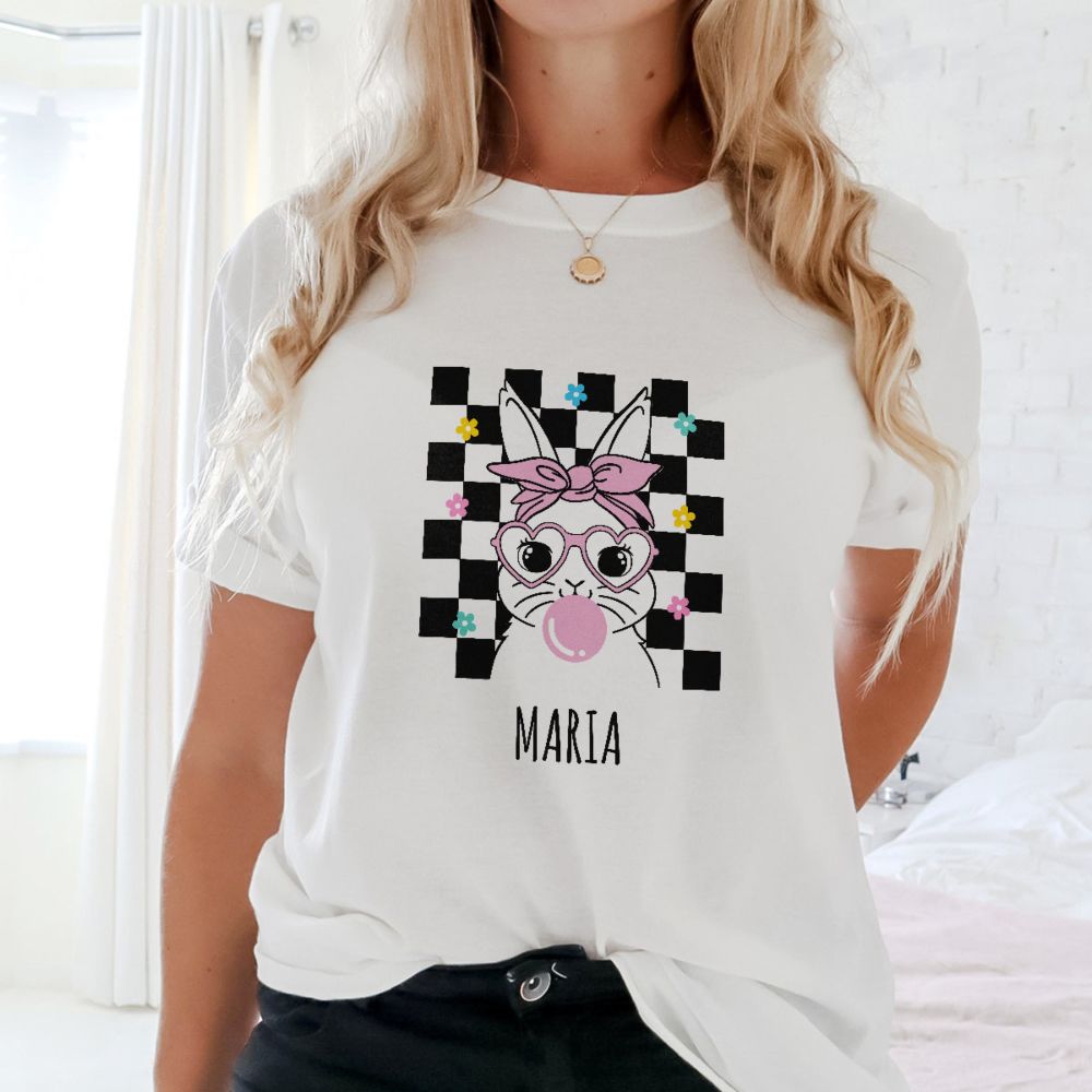 Personalised Rabbit T-shirt With Name