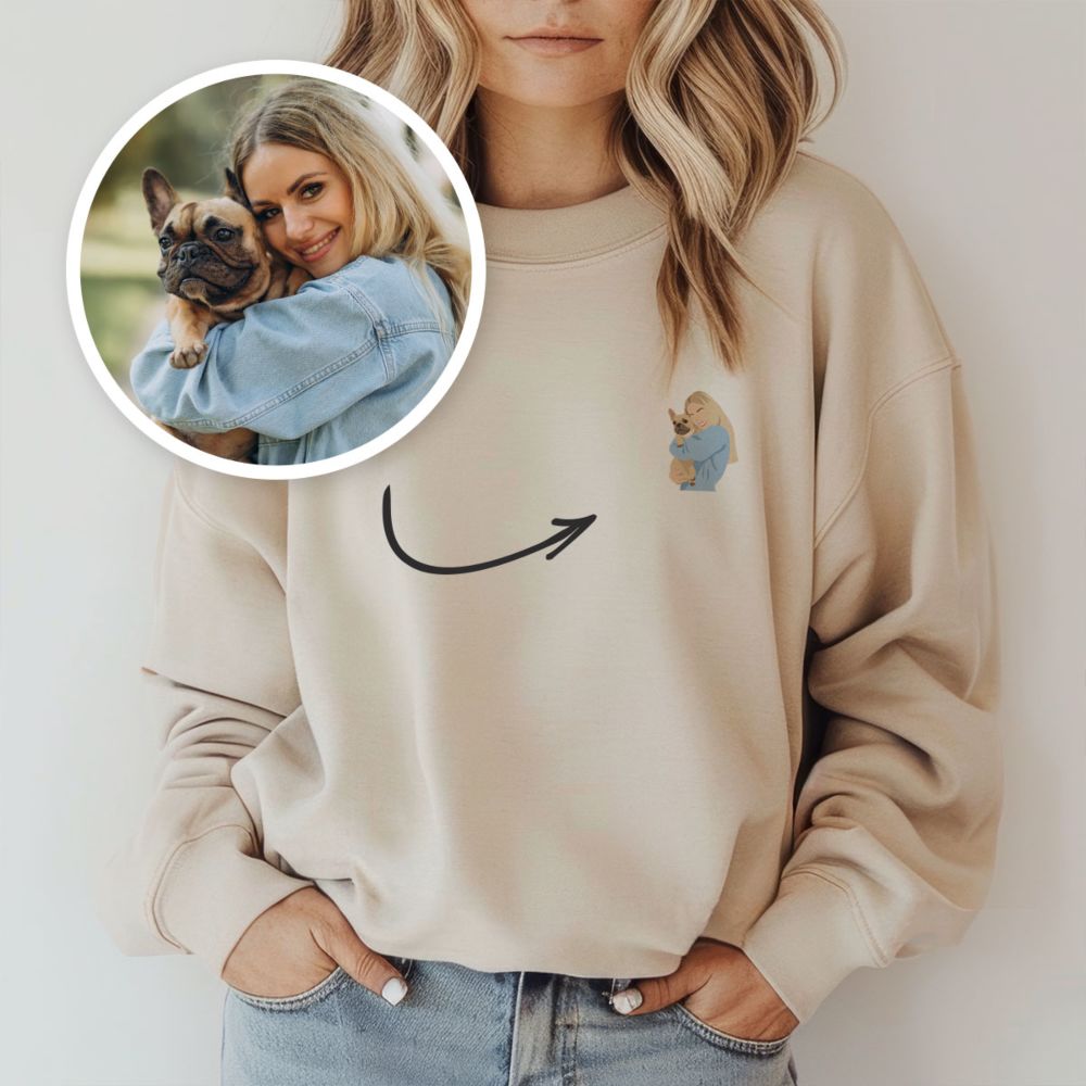 Personalised Sweatshirt with Small Illustration