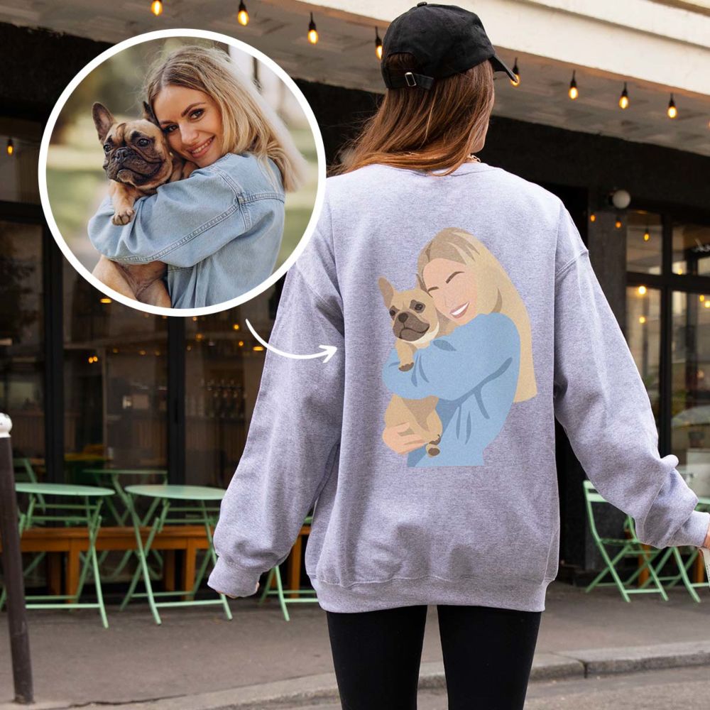 Personalised sweater with illustration